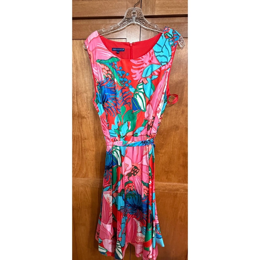 RSVP by Talbots Vibrant Tropical Floral Fit & Flare Dress Size Women 14W Lined